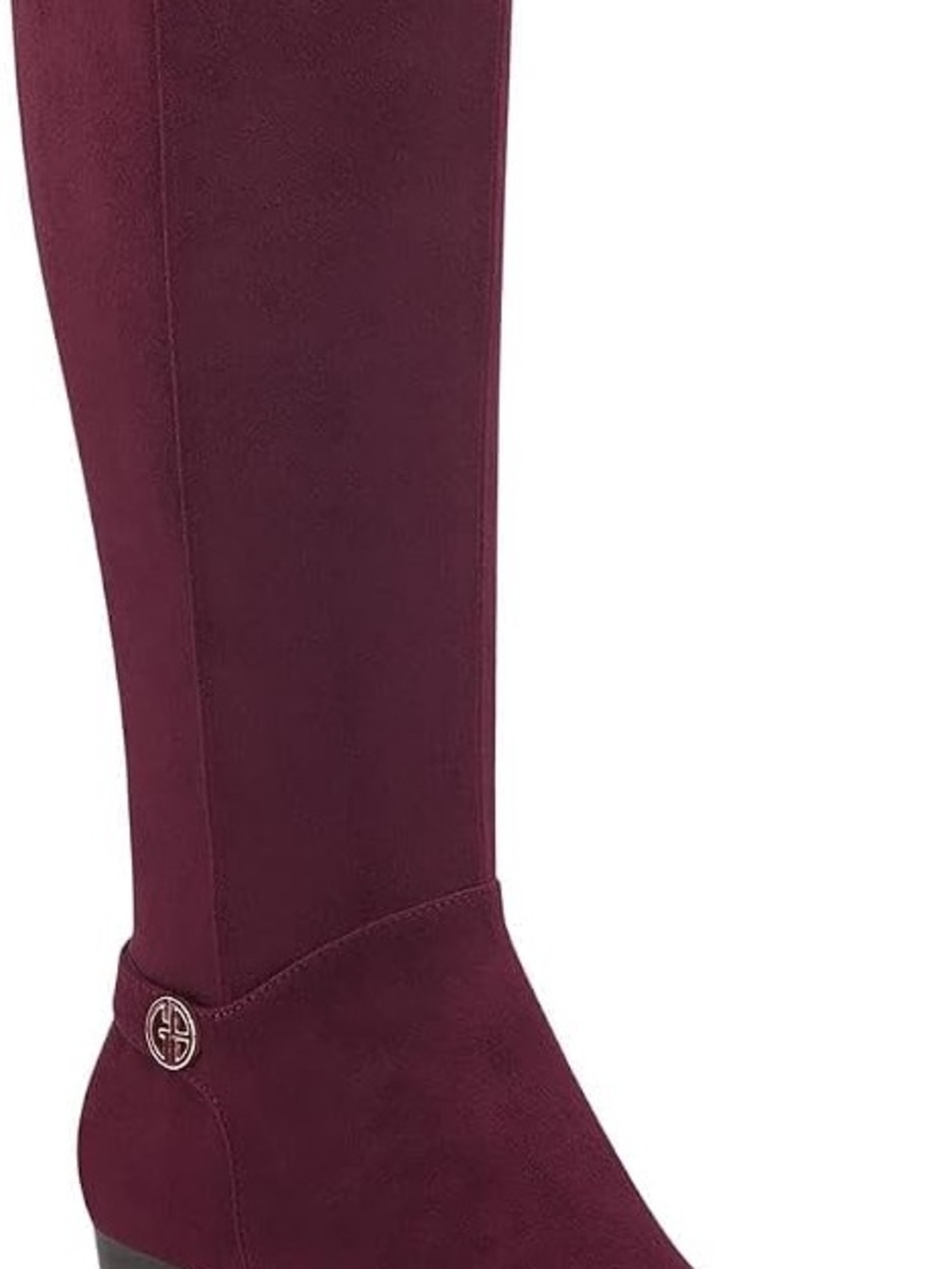 Tall Women's Boot in Burgundy with Signature Medallion
